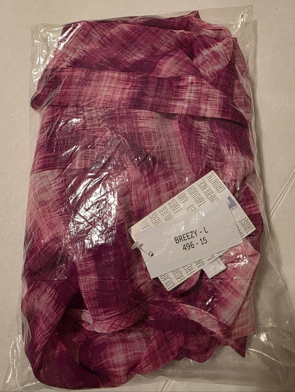 LuLaRoe NWT Breezy Resort Collection Tie-Dye Pink Cover-Up Size Large Retail$50 - Picture 3 of 4